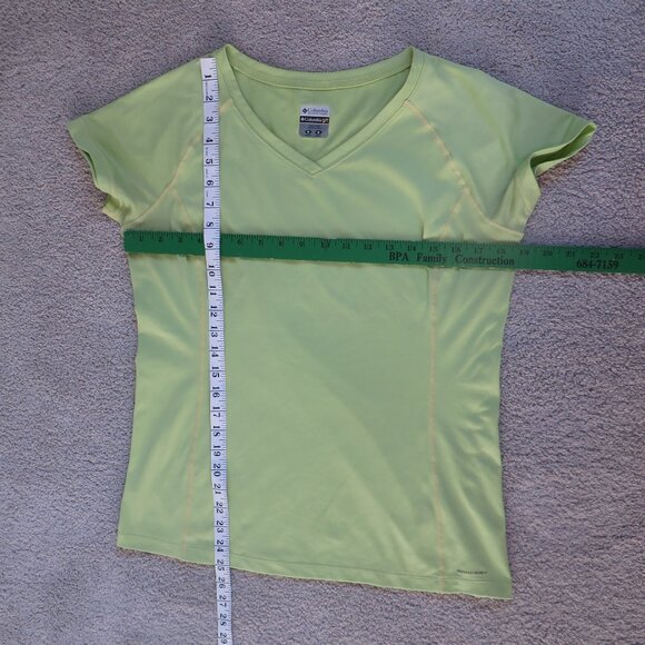 Columbia Womens V-Neck Short-Sleeve T-Shirt Size M Green - Picture 5 of 6